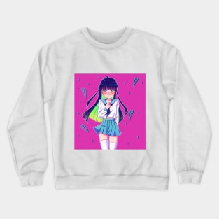 Bashful Anime Girl Crewneck Sweatshirt